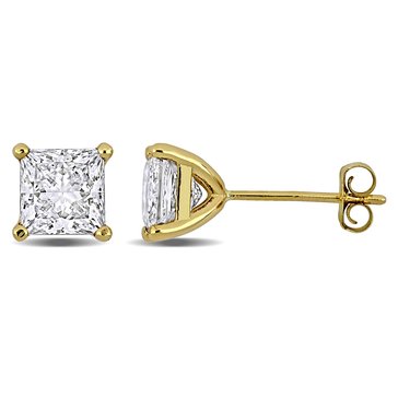 Created Forever 2 cttw Lab Grown Diamond Princess Cut Stud Earrings