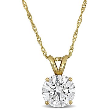 Created Forever 3 cttw Lab Grown Diamond Solitaire Pendant