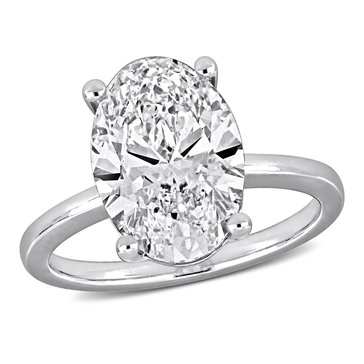 Created Forever 4 1/6 cttw Lab Grown Diamond Oval Solitaire Ring