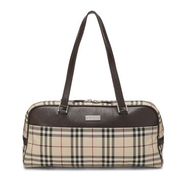 Burberry Nylon Long Bowler Bag