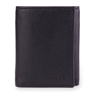Levi's Men's Slim Trifold With Zipper Wallet