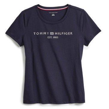 Tommy Hilfiger Women's Short Sleeve Tommy Logo Knit Tee