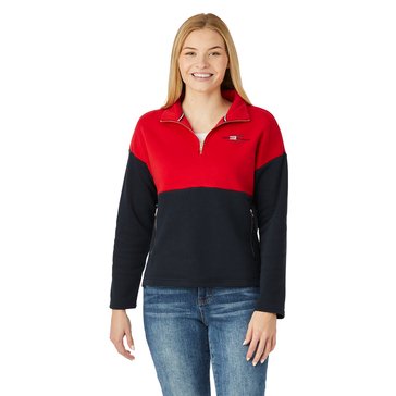 Tommy Hilfiger Women's Colorblock Quarter Zip Sweatshirt