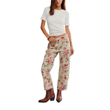 Free People Women's Deep Trance Printed Jeans