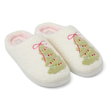 Mia Women's Cozi Christmas Tree Slippers