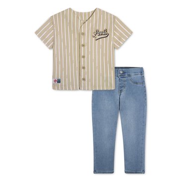 Levi's Toddler Boys' Baseball Tee Denim Pants Set