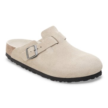 Birkenstock Women's Boston Tonal Soft Footbed Suede Leather Clog, Narrow Fit