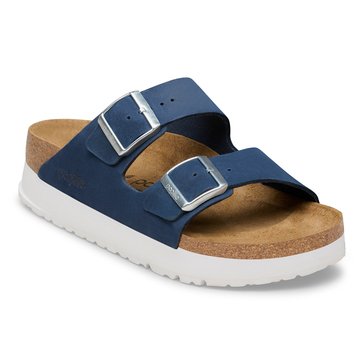 Papillio by Birkenstock Arizona Flex Platform Nubuck Leather Sandal. Narrow Fit