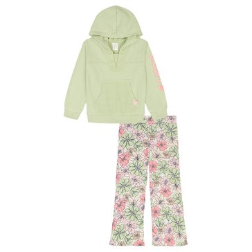 Roxy Toddler Girls' Hoodie and Printed Flare Leg Pants Set