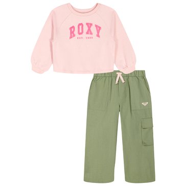 Roxy Toddler Girls' Sweatshirt and Wide Leg Pants Set