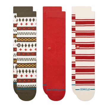 Stance Men's Cabin Days Crew Socks, 3- Pack