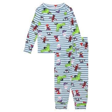 Spiderman Toddler Boys' Spidey and Friends Long Sleeve Tight Fit Pajama Set, 2-Piece