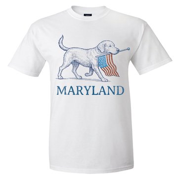 The Game Adult Maryland The Dog Collection USA Flag Shirt