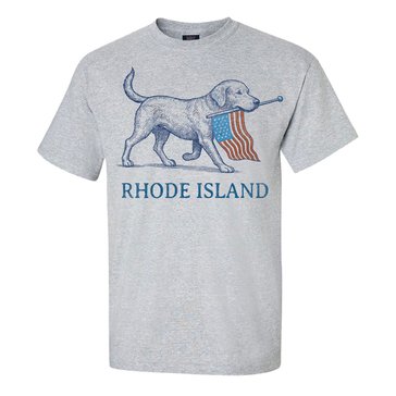 The Game Adult Rhode Island The Dog Collection USA Flag Shirt
