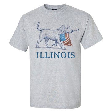 The Game Adult Illinois The Dog Collection USA Flag Shirt