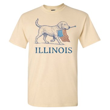 The Game Adult Illinois The Dog Collection USA Flag Shirt