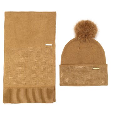 Michael Kors Fine Crystal Hat and Scarf Box Set