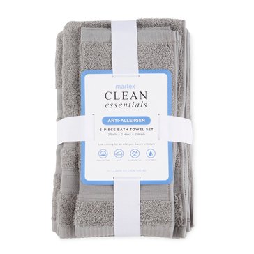Martex Solid Low Lint 6-Piece Towel Set