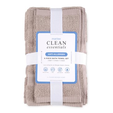 Martex Solid Low Lint 6-Piece Towel Set