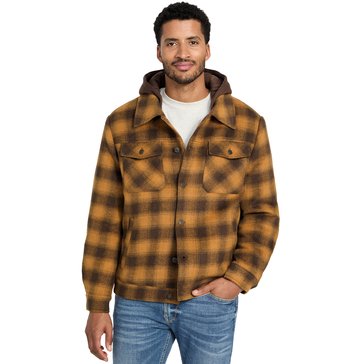Guess Men's Otto Check Shacket With Hood