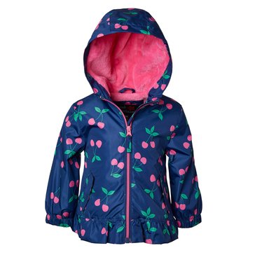 iApparel Toddler Girls' Pink Platinum Cherry Puffer