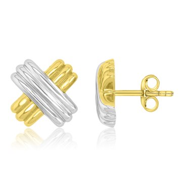Bold Metal X Stud Earrings