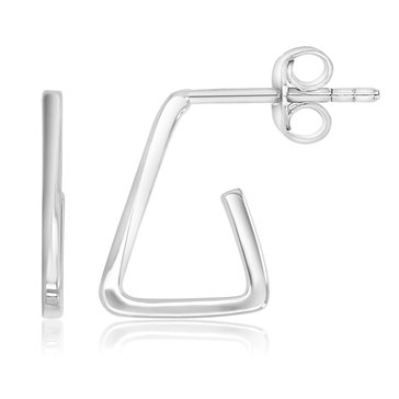 Bold Metal Hollow Triangular Hoop Earrings