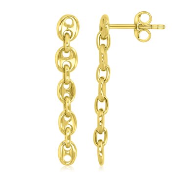 Bold Metal Anchor Link Post Earrings