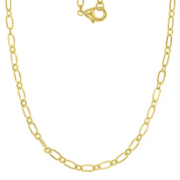 Bold Metal Oval Link Chain Necklace