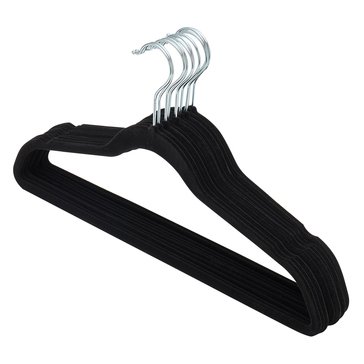 Home Basics Velvet Hangers, Set of 10