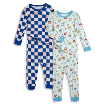 Sleep On It Little Boys' Smiley Tight Fit Bamboo Set, 4-Piece 
