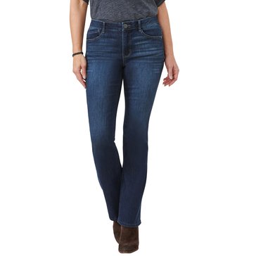 Democracy Women's Ab Solution Itty Bitty Boot Back Pocket Embroidered Jeans