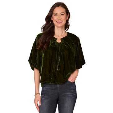 Democracy Women's Velvet Woven Top