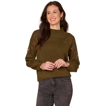 Democracy Women's Embroidered Rhinestone Sweater