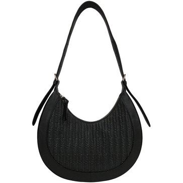 Bueno Marco Leather Laredo Embossed Braid Hobo Bag