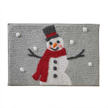 Saturday Knight Whistling Snowman Bath Rug