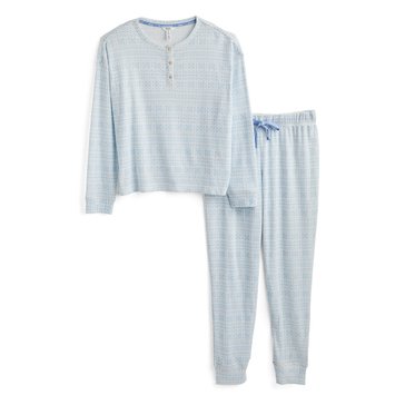 Martha Stewart Women's Henley Jogger Sleep Set