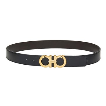 Ferragamo Reversible Gancini Matte Calfskin Leather Belt with Buckle
