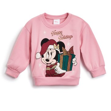 Disney Minnie Mouse Toddler Girls' Holiday Crewneck Sweatshirt