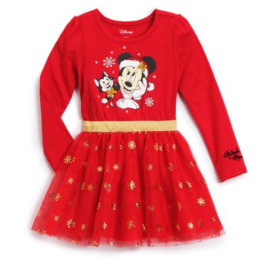 Disney Minnie Mouse Toddler Girls' Holiday Tutu Dress