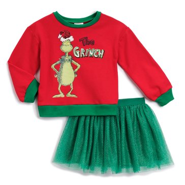 Disney The Grinch Toddler Girls' Tutu Sweater Set