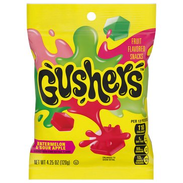 Gushers Watermelon Sour Apple Fruit Snacks, 4.25oz