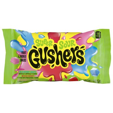 Gushers Super Sour Berry Fruit Snacks, 1.9oz