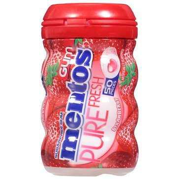 Mentos Pure Fresh Strawberry Gum, 50-Piece