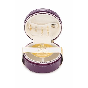 Danecraft April Clear CZ Earrings Boxed Set, Set of 2