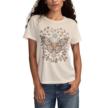 Lucky Brand Women's Butterfly Crew Tee