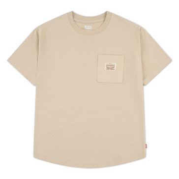 Levi's Big Boys' Curved Hem Pocket Tee