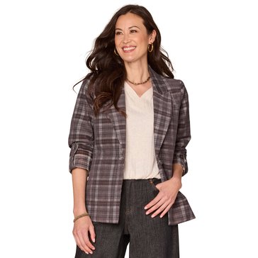 Democracy Women's Plaid Blazer