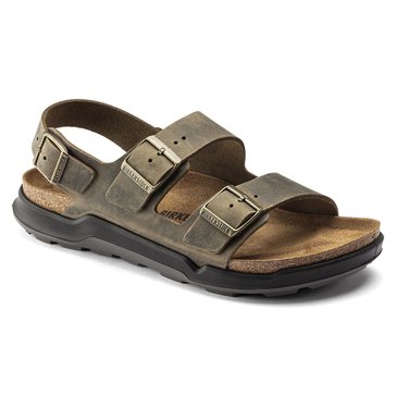 Birkenstock Men's Milano Crosstown Oiled Leather Sandal, Regular Fit