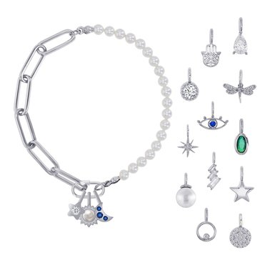 Charm Bar Pearl and Paperclip Bracelet 12-Day Advent Set